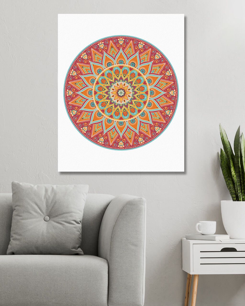 zuty Malování podle čísel - MANDALA - Rozměr: 40x50 cm, Rámování: Varianta: bez rámu a bez vypnutí plátna - obrázek 8