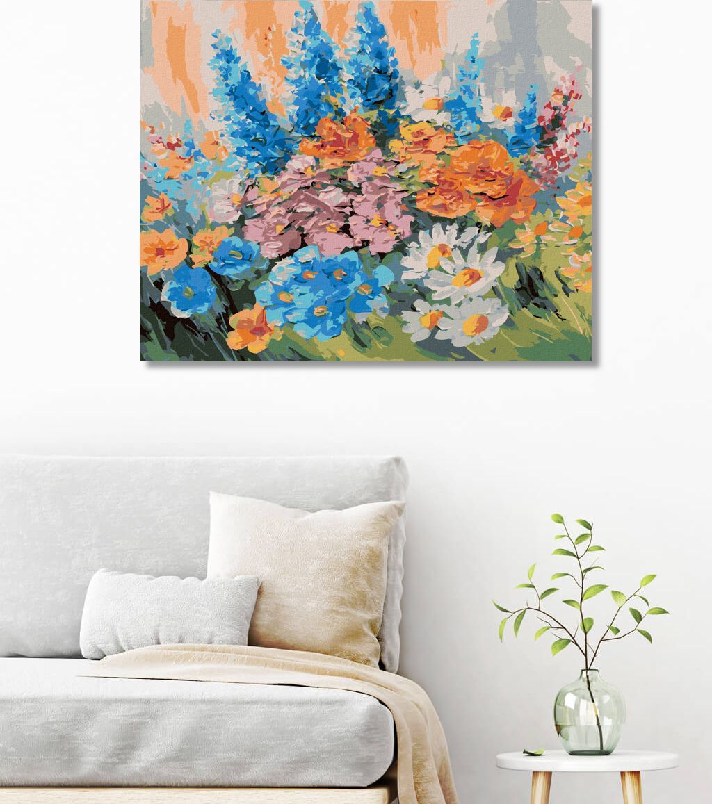 zuty Malování podle čísel - ABSTRAKTNÍ KYTICE JARNÍCH KVĚTIN - Rozměr: 40x50 cm, Rámování: Varianta: bez rámu a bez vypnutí plátna - obrázek 6