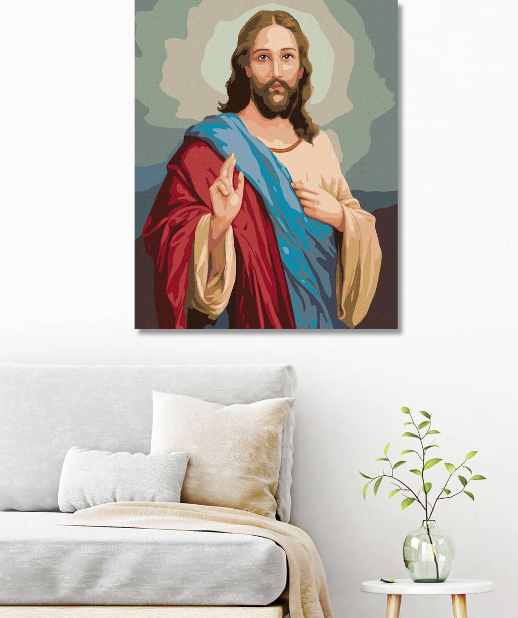 zuty Malování podle čísel - JEŽÍŠ KRISTUS - Rozměr: 40x50 cm, Rámování: Varianta: vypnuté plátno na rám - obrázek 10