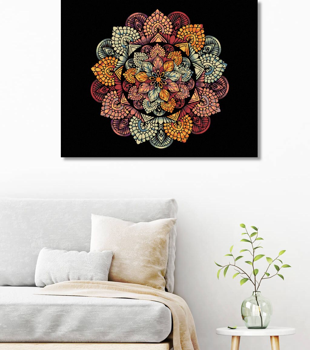 zuty Malování podle čísel - MANDALA IX - Rozměr: 40x50 cm, Rámování: Varianta: bez rámu a bez vypnutí plátna - obrázek 7