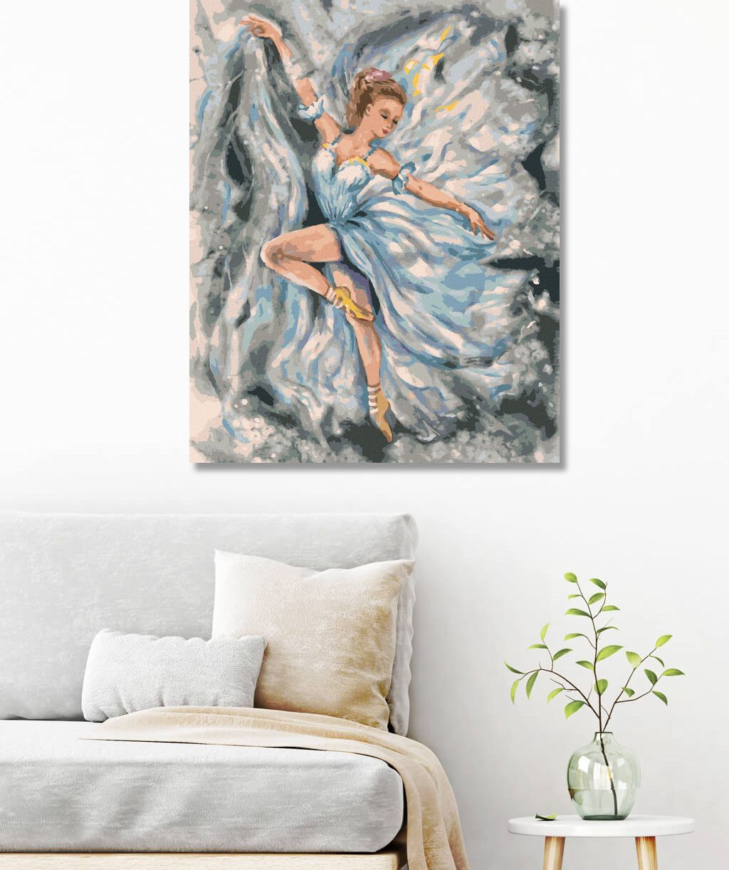 zuty Malování podle čísel - BALETKA V MODRÝCH ŠATECH - Rozměr: 40x50 cm, Rámování: Varianta: bez rámu a bez vypnutí plátna - obrázek 6