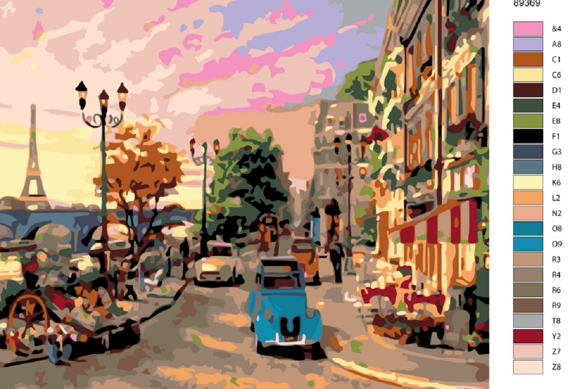 zuty Malování podle čísel - ULICE V PAŘÍŽI - Rozměr: 40x50 cm, Rámování: Varianta: vypnuté plátno na rám - obrázek 15