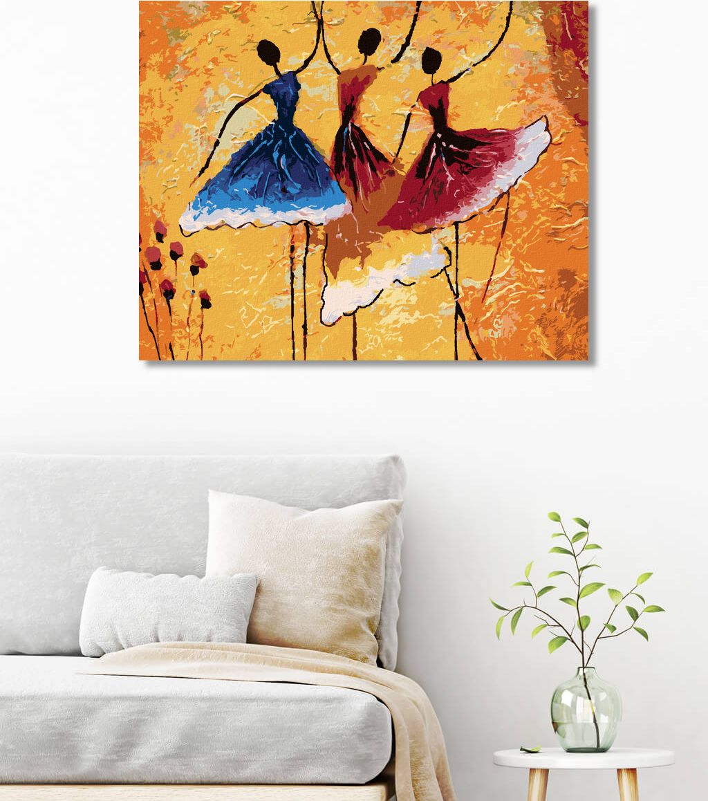 zuty Malování podle čísel - KVĚTINOVÉ TANEČNICE - Rozměr: 40x50 cm, Rámování: Varianta: vypnuté plátno na rám - obrázek 9