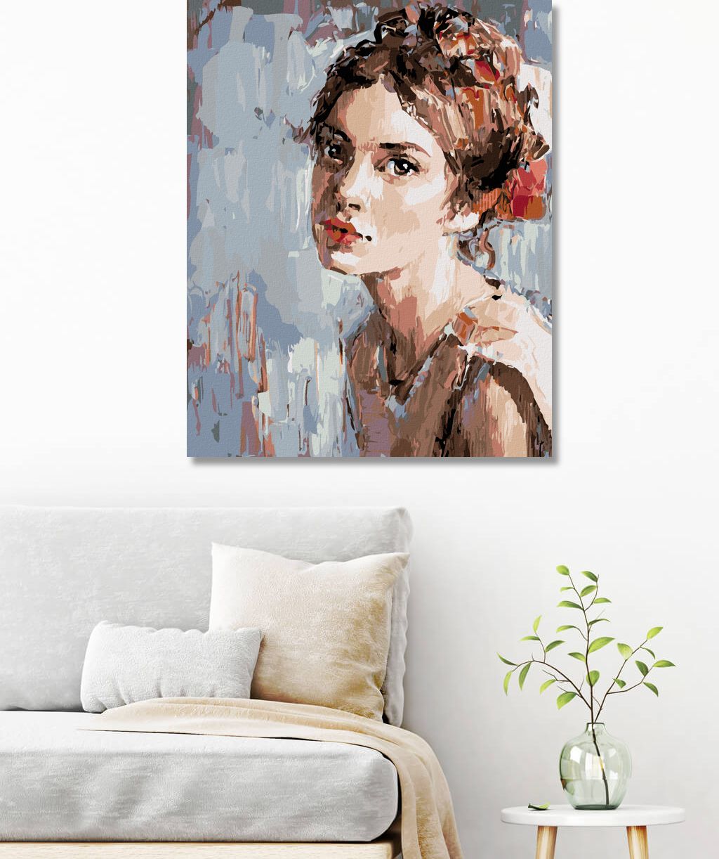 zuty Malování podle čísel - TAJEMNÁ MALOVANÁ ŽENA - Rozměr: 40x50 cm, Rámování: Varianta: vypnuté plátno na rám - obrázek 3