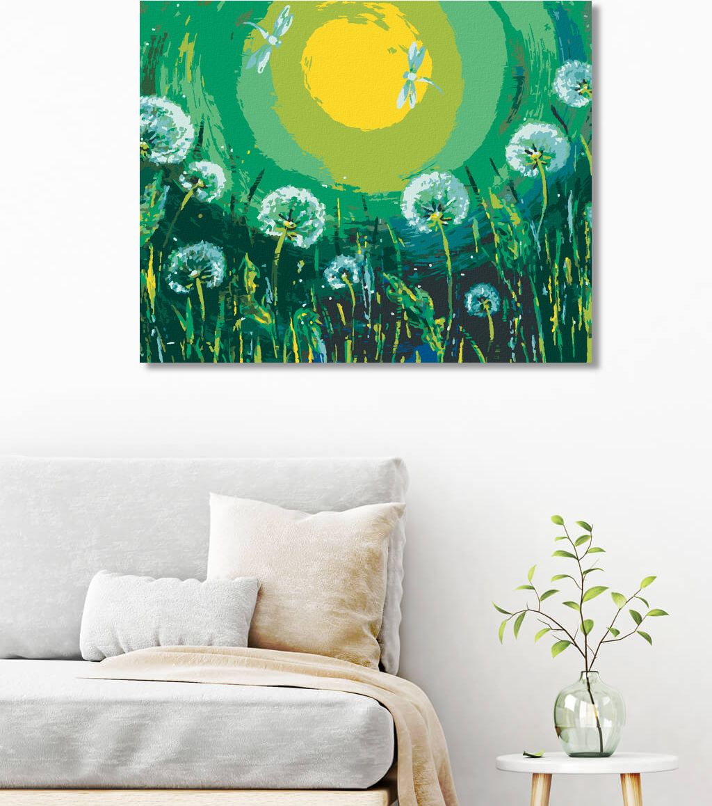 zuty Malování podle čísel - PAMPELIŠKY A VÁŽKY - Rozměr: 40x50 cm, Rámování: Varianta: bez rámu a bez vypnutí plátna - obrázek 7