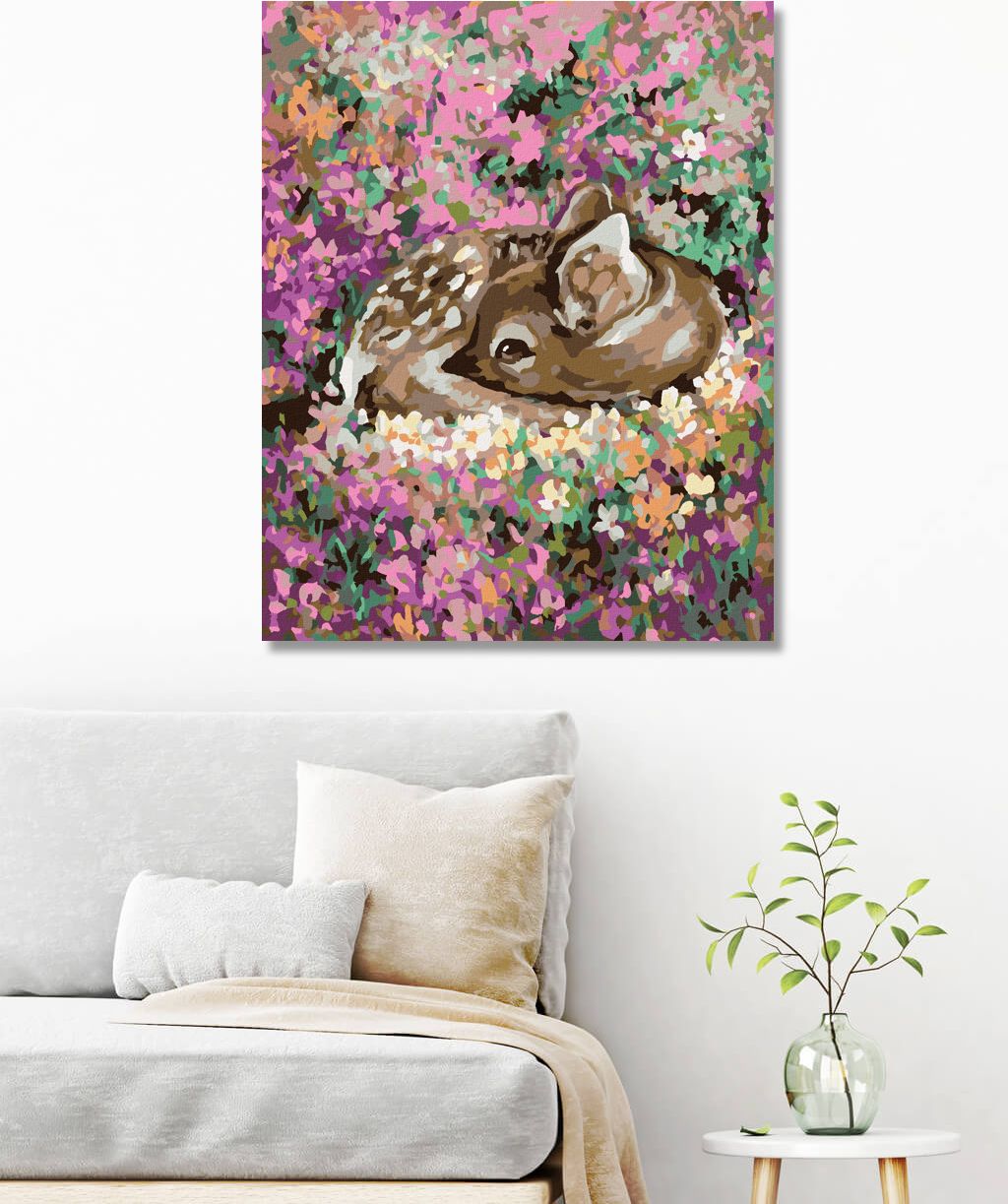 zuty Malování podle čísel - KOLOUŠEK MEZI KVĚTINAMI - Rozměr: 40x50 cm, Rámování: Varianta: bez rámu a bez vypnutí plátna - obrázek 8