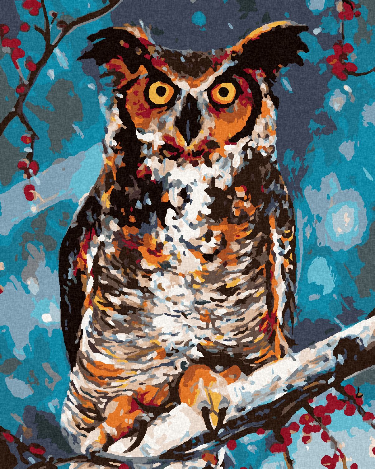 zuty Malování podle čísel - SOVA V LESE - Rozměr: 40x50 cm, Rámování: Varianta: vypnuté plátno na rám - obrázek 1