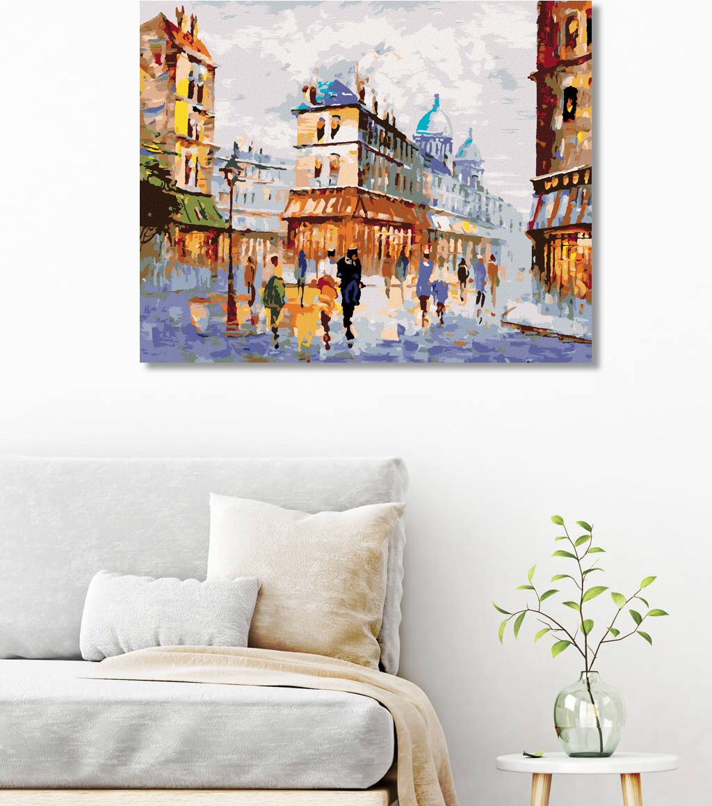 zuty Malování podle čísel - POHLED NA ULICI PAŘÍŽ - Rozměr: 40x50 cm, Rámování: Varianta: bez rámu a bez vypnutí plátna - obrázek 5