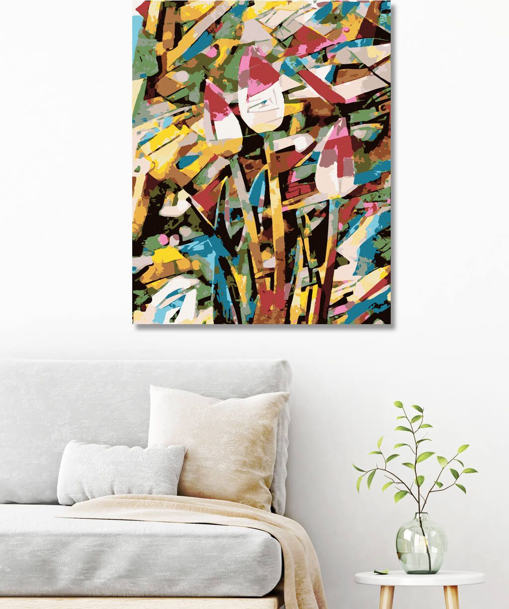 zuty Malování podle čísel - ABSTRAKTNÍ TULIPÁNY - Rozměr: 40x50 cm, Rámování: Varianta: vypnuté plátno na rám - obrázek 10