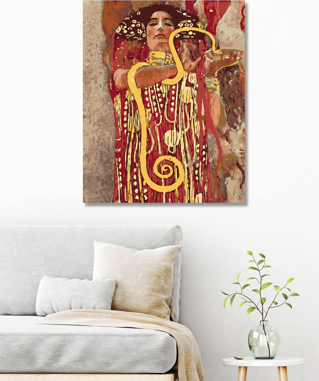 zuty Malování podle čísel - HYGEIA (G. KLIMT) - Rozměr: 40x50 cm, Rámování: Varianta: bez rámu a bez vypnutí plátna - obrázek 5