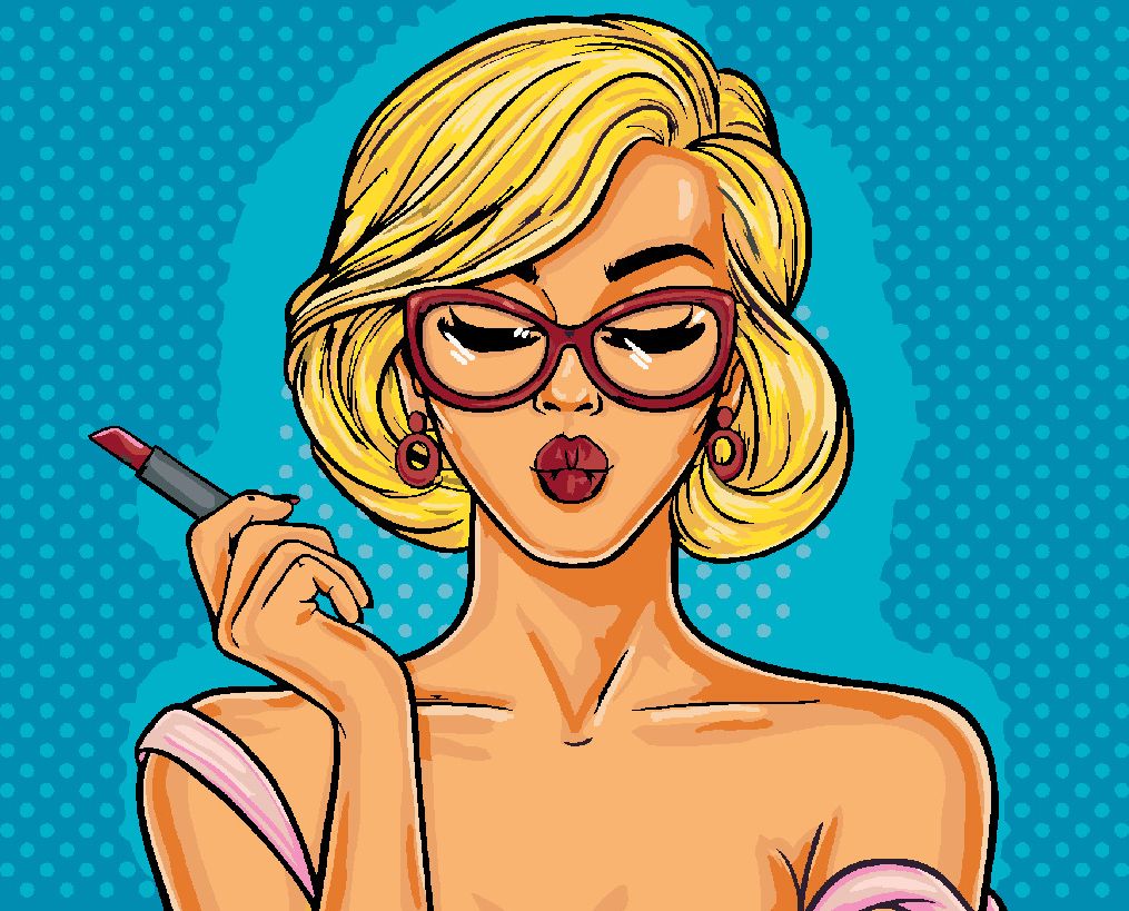 zuty Malování podle čísel - POP-ART BLONDÝNA S RTĚNKOU - Rozměr: 40x50 cm, Rámování: Varianta: bez rámu a bez vypnutí plátna - obrázek 9