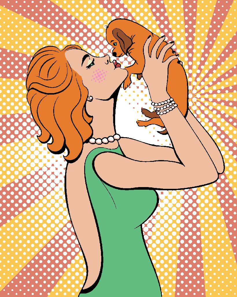 zuty Malování podle čísel - POP-ART ŽENA SE ŠTĚNÁTKEM - Rozměr: 40x50 cm, Rámování: Varianta: vypnuté plátno na rám - obrázek 9