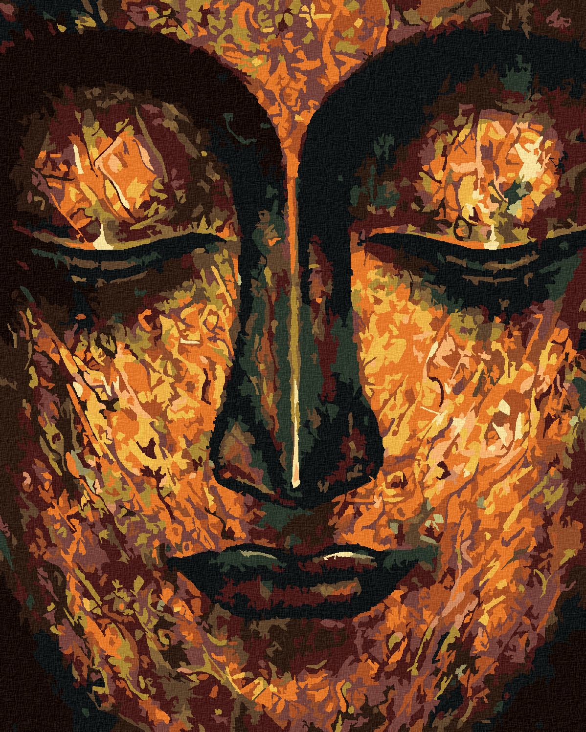 zuty Malování podle čísel - UMĚLECKÝ BUDDHA - Rozměr: 40x50 cm, Rámování: Varianta: vypnuté plátno na rám - obrázek 1