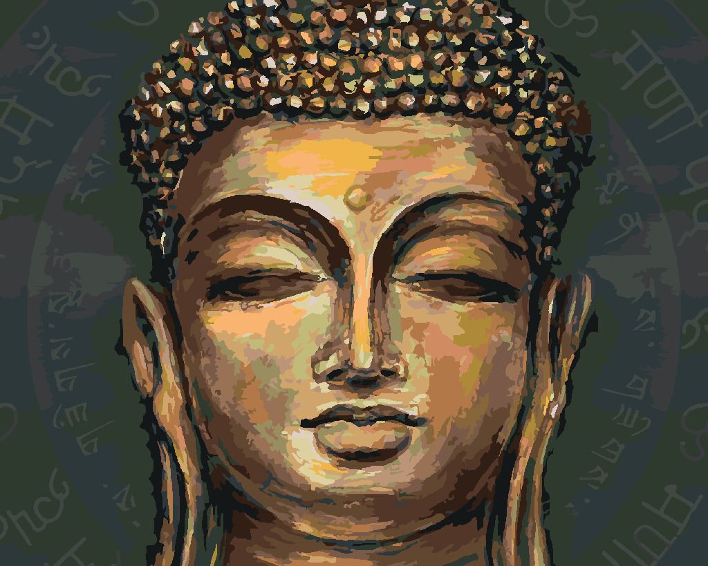 zuty Malování podle čísel - ZLATÝ BUDDHA - Rozměr: 40x50 cm, Rámování: Varianta: bez rámu a bez vypnutí plátna - obrázek 6