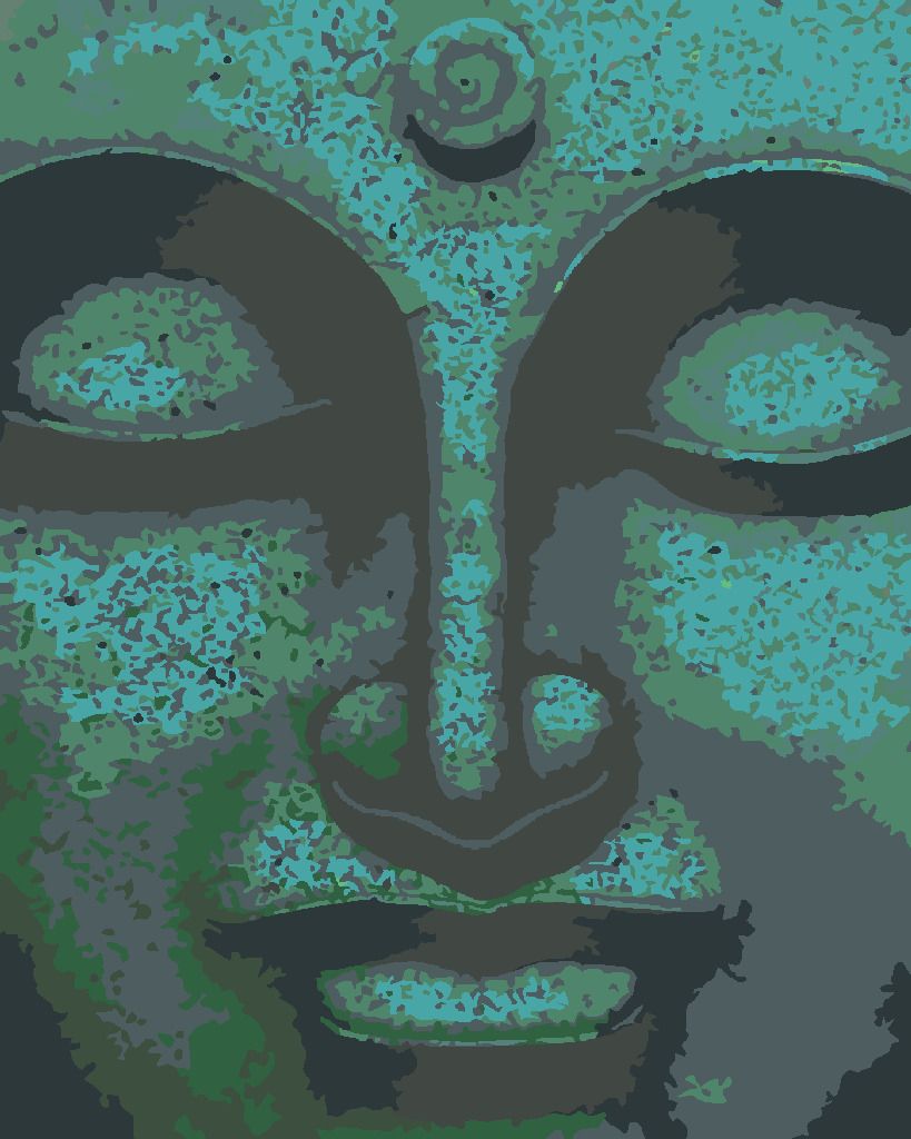 zuty Malování podle čísel - ZELENÝ BUDDHA - Rozměr: 40x50 cm, Rámování: Varianta: bez rámu a bez vypnutí plátna - obrázek 18