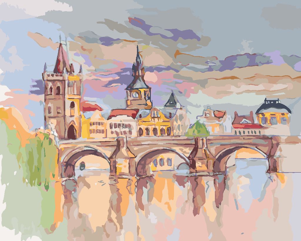 zuty Malování podle čísel - KARLŮV MOST ZA JASNÉHO DNE - Rozměr: 40x50 cm, Rámování: Varianta: bez rámu a bez vypnutí plátna - obrázek 10