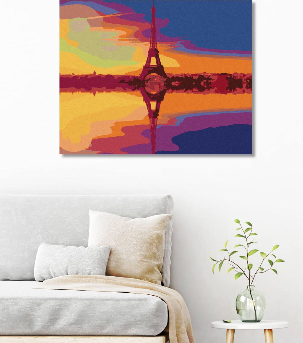 zuty Malování podle čísel - ODRAZ EIFFELOVA VĚŽ - Rozměr: 40x50 cm, Rámování: Varianta: vypnuté plátno na rám - obrázek 10