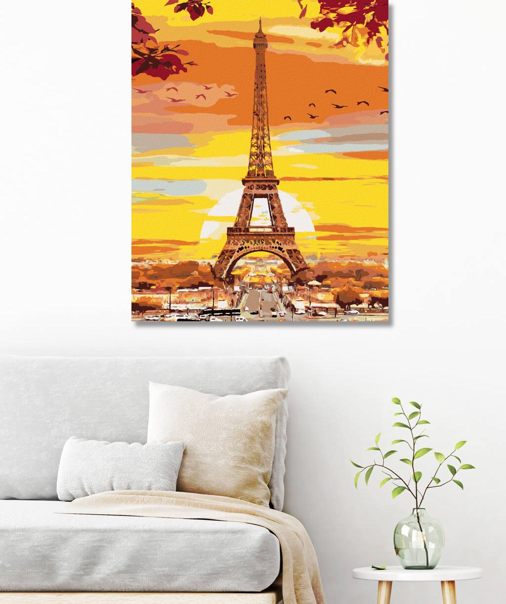zuty Malování podle čísel - EIFFELOVA VĚŽ V PODZIMNÍCH BARVÁCH - Rozměr: 40x50 cm, Rámování: Varianta: bez rámu a bez vypnutí plátna - obrázek 10
