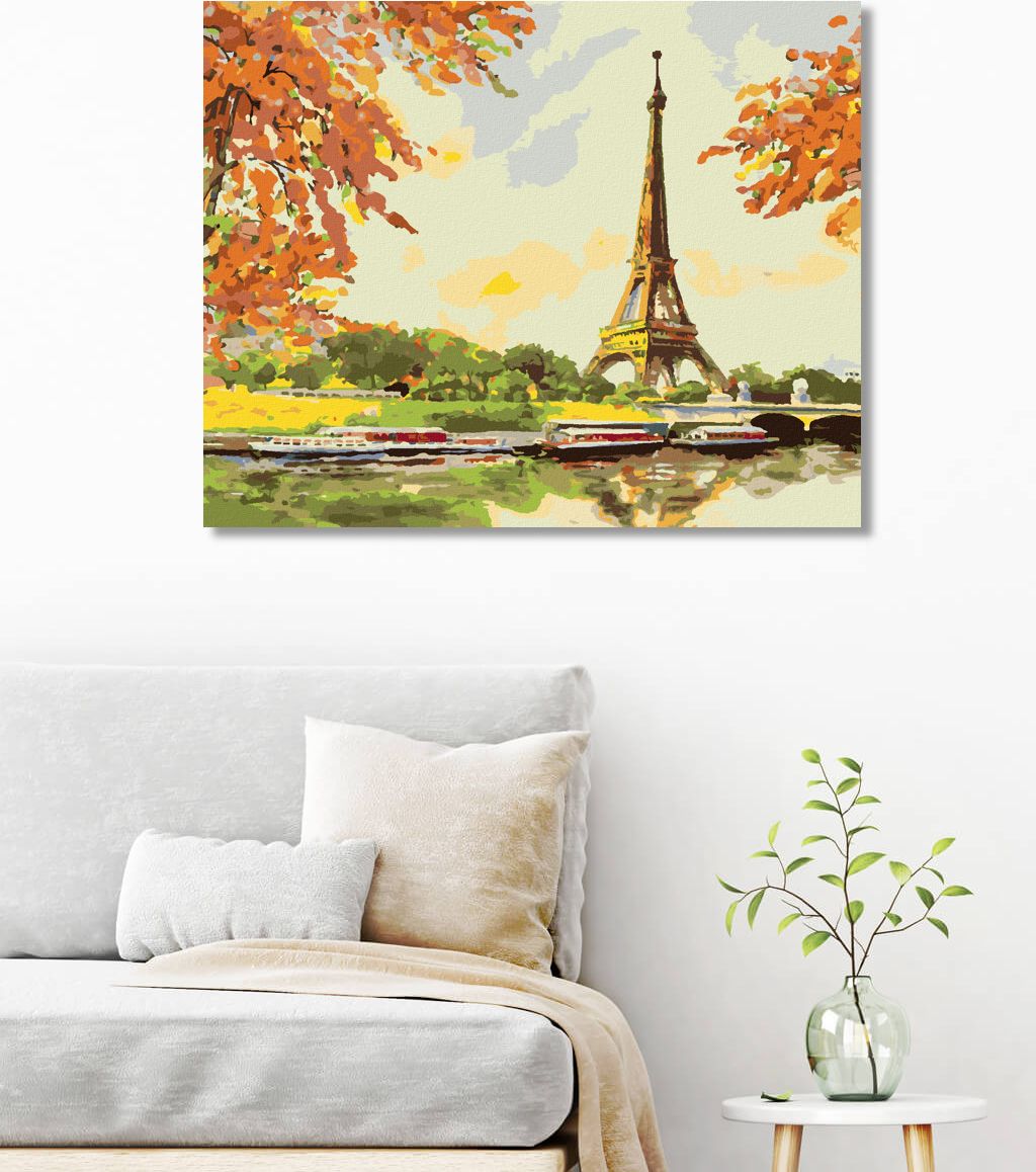 zuty Malování podle čísel - EIFFELOVA VĚŽ S LODĚMI - Rozměr: 40x50 cm, Rámování: Varianta: bez rámu a bez vypnutí plátna - obrázek 10