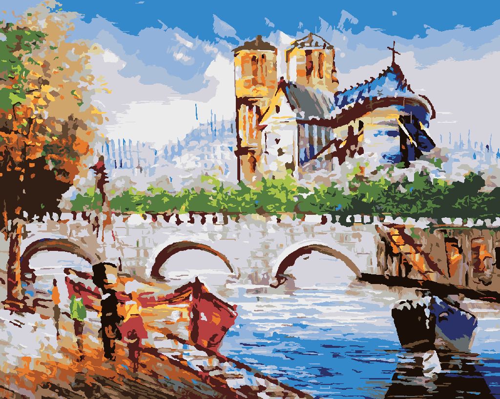 zuty Malování podle čísel - POHLED NA PAŘÍŽSKOU ULIČKU - Rozměr: 40x50 cm, Rámování: Varianta: bez rámu a bez vypnutí plátna - obrázek 9