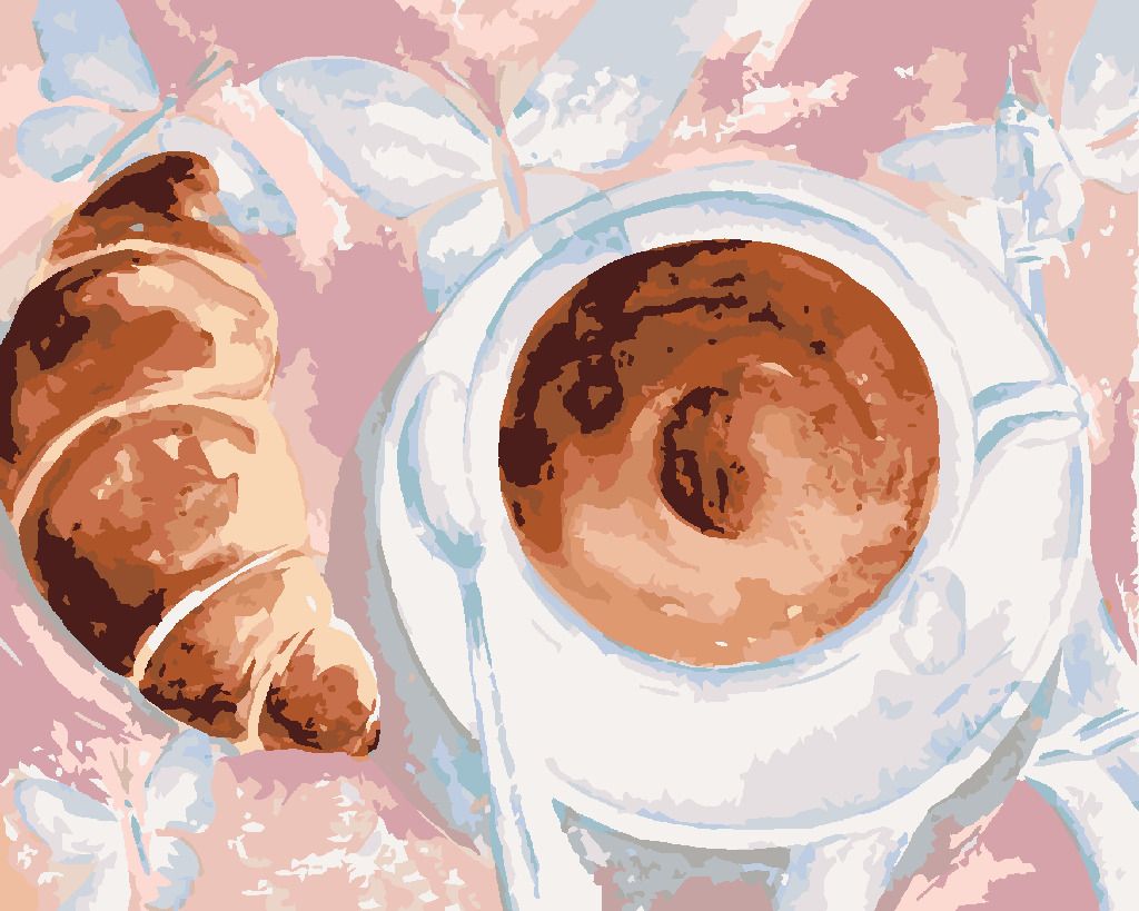 zuty Malování podle čísel - KÁVA A CROISSANT V PAŘÍŽI - Rozměr: 40x50 cm, Rámování: Varianta: vypnuté plátno na rám - obrázek 10