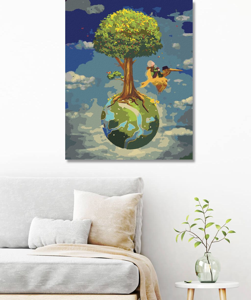 zuty Malování podle čísel - MALÝ PRINC A PELIKÁN - Rozměr: 40x50 cm, Rámování: Varianta: bez rámu a bez vypnutí plátna - obrázek 9