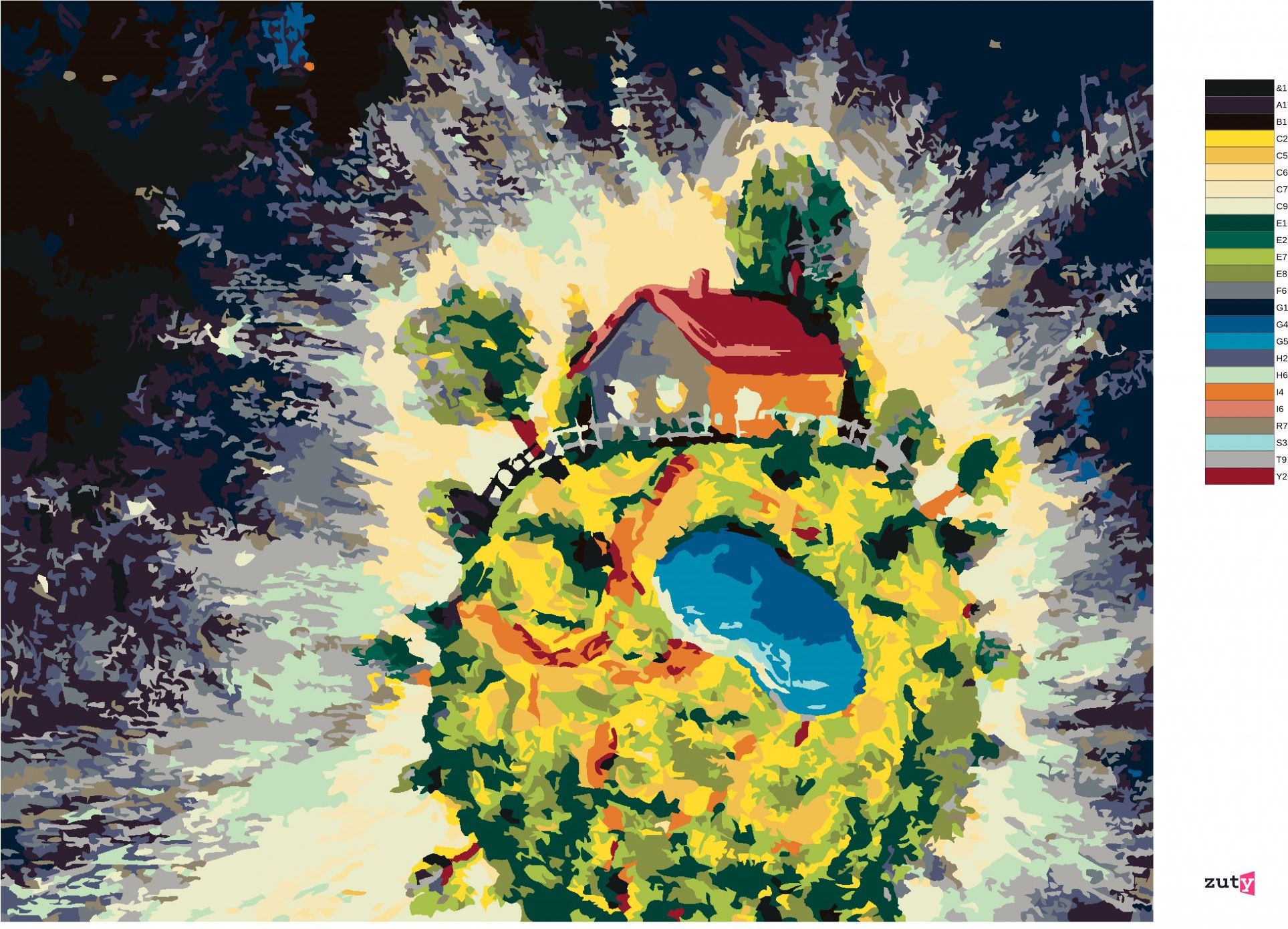 zuty Malování podle čísel - MALÝ PRINC A JEHO PLANETA - Rozměr: 40x50 cm, Rámování: Varianta: vypnuté plátno na rám - obrázek 6