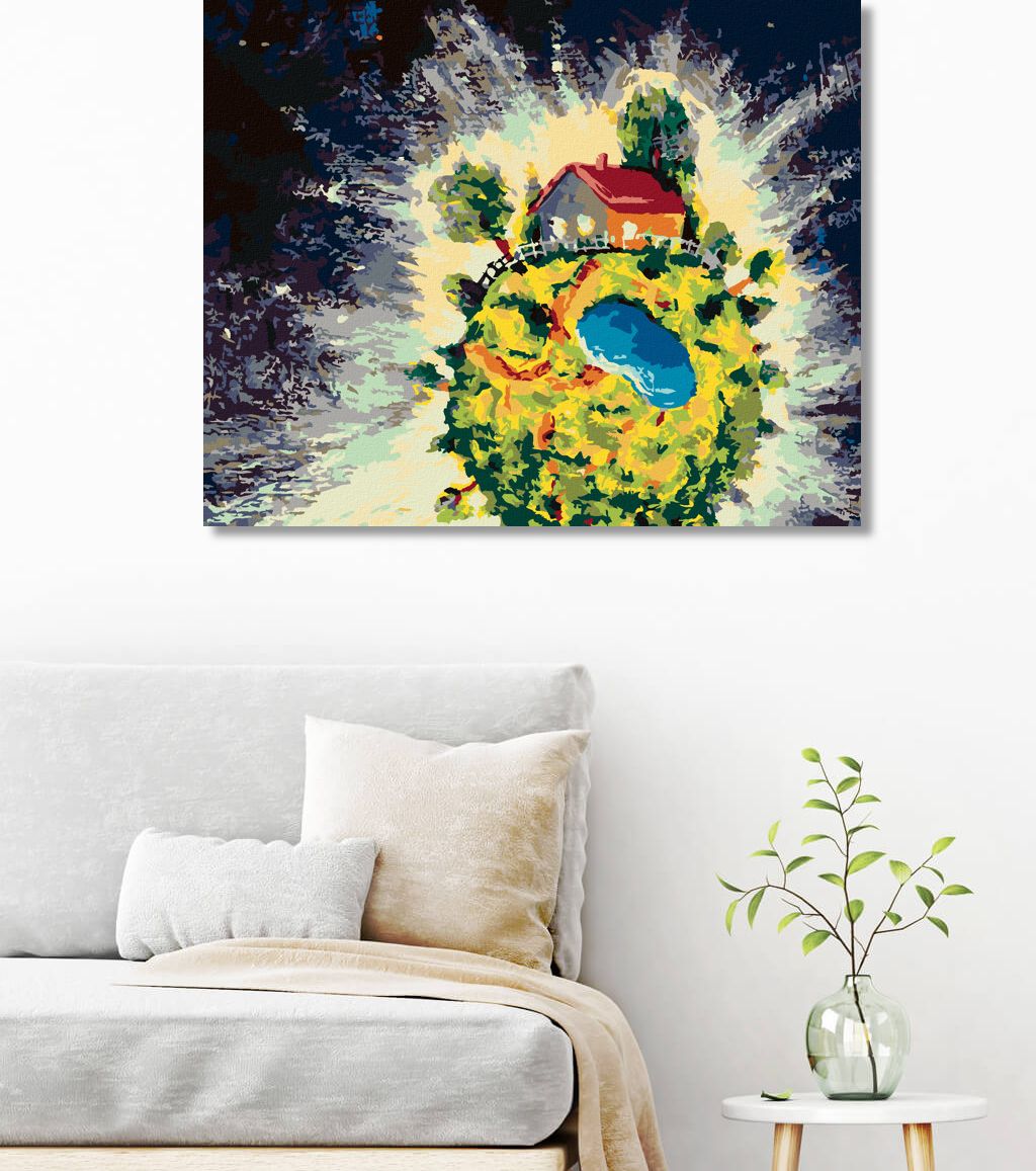 zuty Malování podle čísel - MALÝ PRINC A JEHO PLANETA - Rozměr: 40x50 cm, Rámování: Varianta: vypnuté plátno na rám - obrázek 9