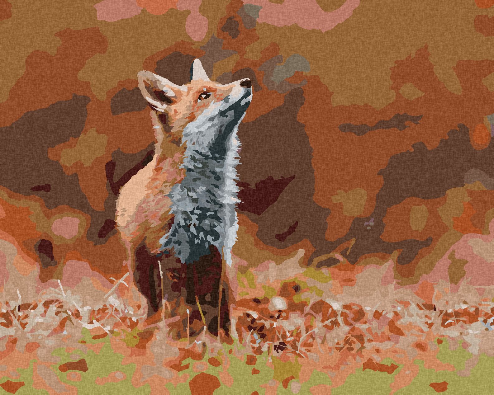 zuty Malování podle čísel - LIŠKA V LESE - Rozměr: 40x50 cm, Rámování: Varianta: vypnuté plátno na rám - obrázek 1