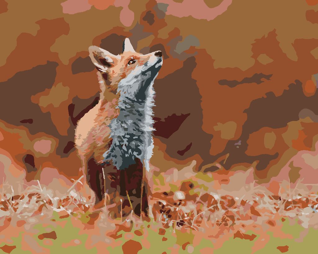 zuty Malování podle čísel - LIŠKA V LESE - Rozměr: 40x50 cm, Rámování: Varianta: vypnuté plátno na rám - obrázek 2