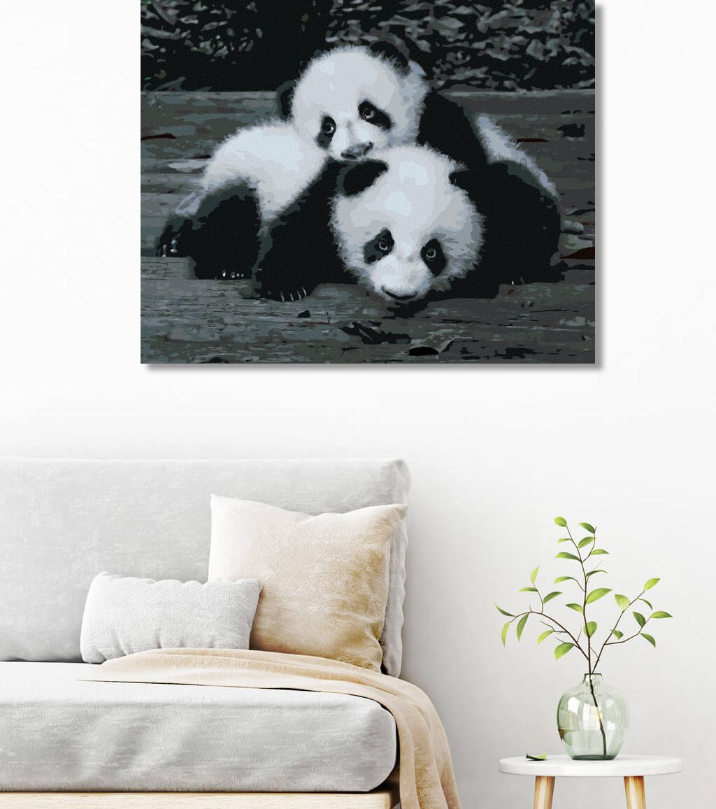 zuty Malování podle čísel - PANDY V ZOO - Rozměr: 40x50 cm, Rámování: Varianta: vypnuté plátno na rám - obrázek 10