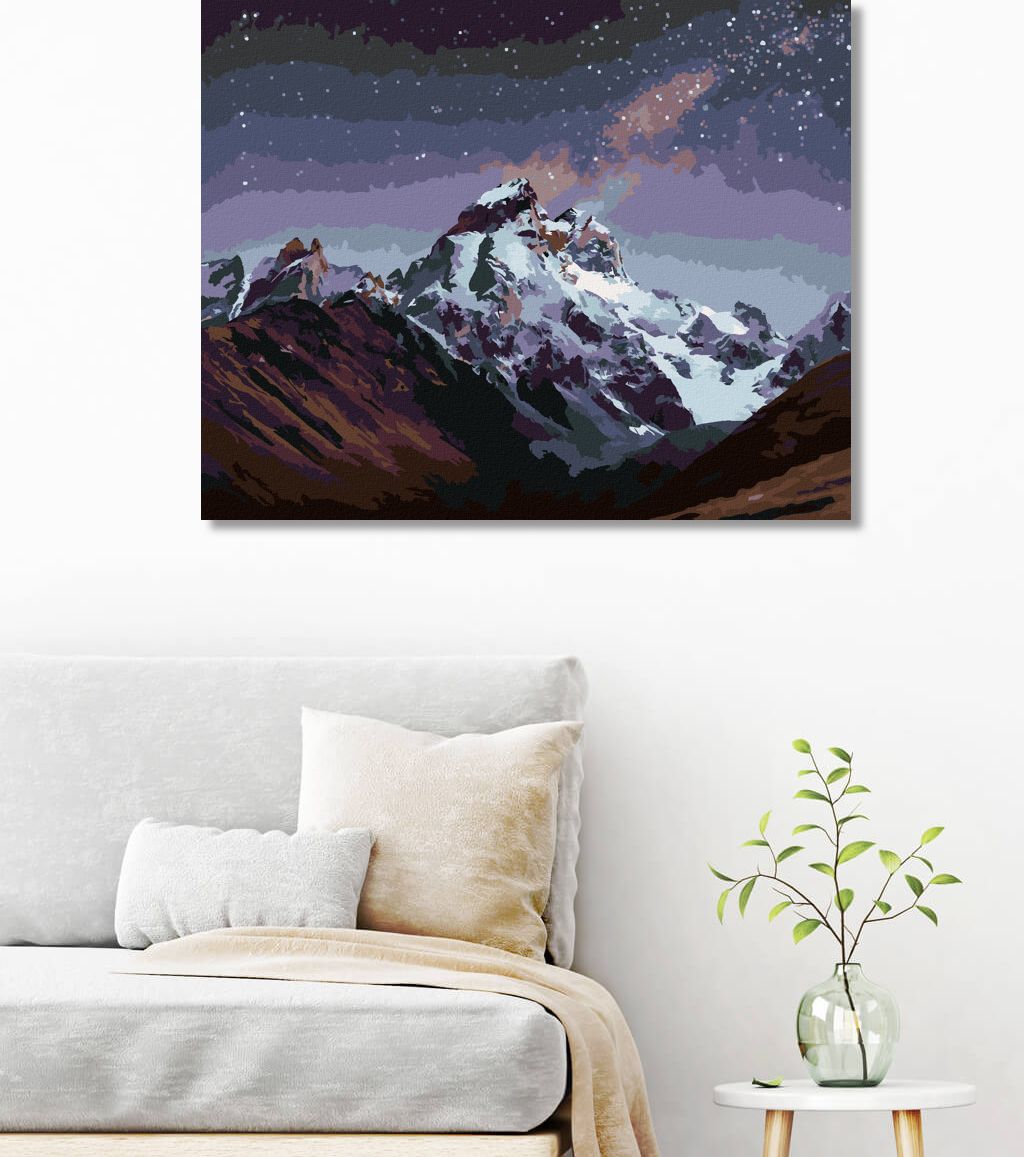 zuty Malování podle čísel - FANTASTICKÁ HVĚZDNÁ OBLOHA - Rozměr: 40x50 cm, Rámování: Varianta: bez rámu a bez vypnutí plátna - obrázek 4