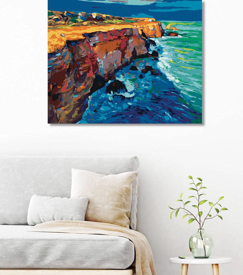 zuty Malování podle čísel - VLNY NARÁŽEJÍCÍ DO SKAL - Rozměr: 40x50 cm, Rámování: Varianta: bez rámu a bez vypnutí plátna - obrázek 10