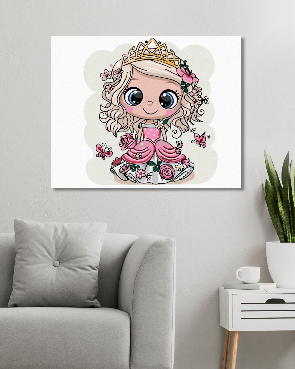 zuty Malování podle čísel - DÍVKA PRINCEZNA S MOTÝLY - Rozměr: 40x50 cm, Rámování: Varianta: bez rámu a bez vypnutí plátna - obrázek 8