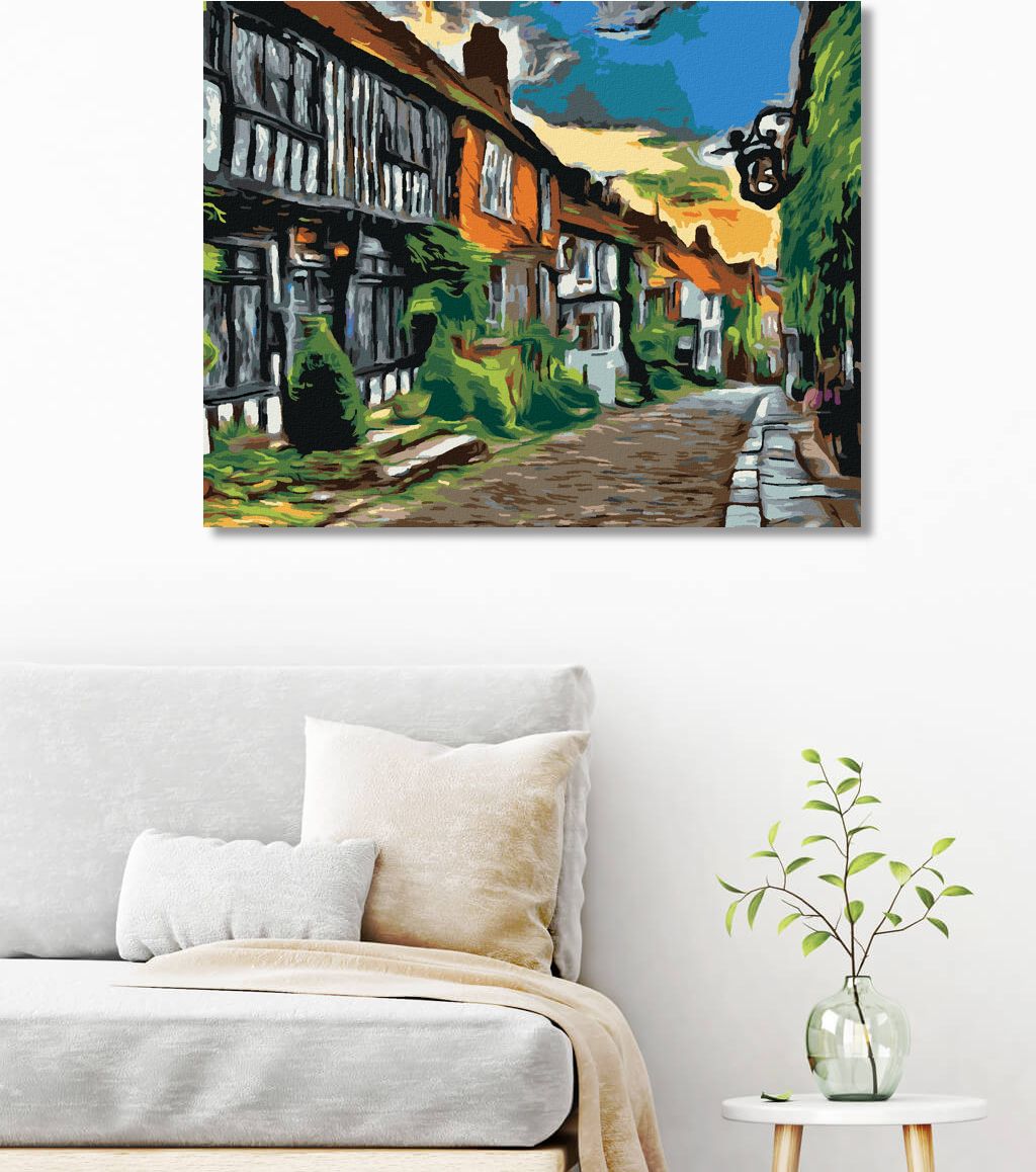 zuty Malování podle čísel - ULIČKA VE VÝCHODNÍM SUSSEXU - Rozměr: 40x50 cm, Rámování: Varianta: bez rámu a bez vypnutí plátna - obrázek 9