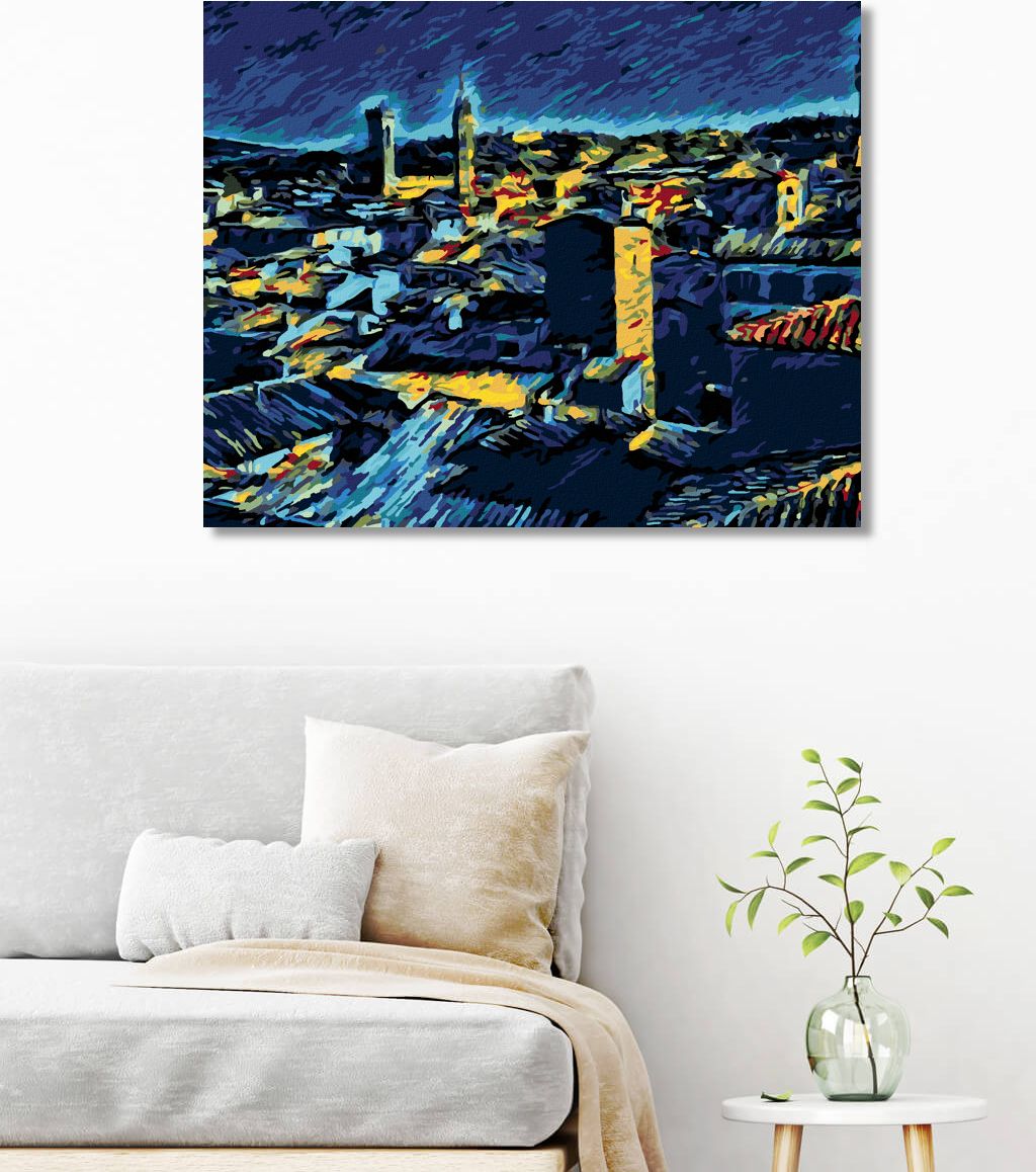 zuty Malování podle čísel - FLORENCE PODLE VAN GOGHA - Rozměr: 40x50 cm, Rámování: Varianta: bez rámu a bez vypnutí plátna - obrázek 5