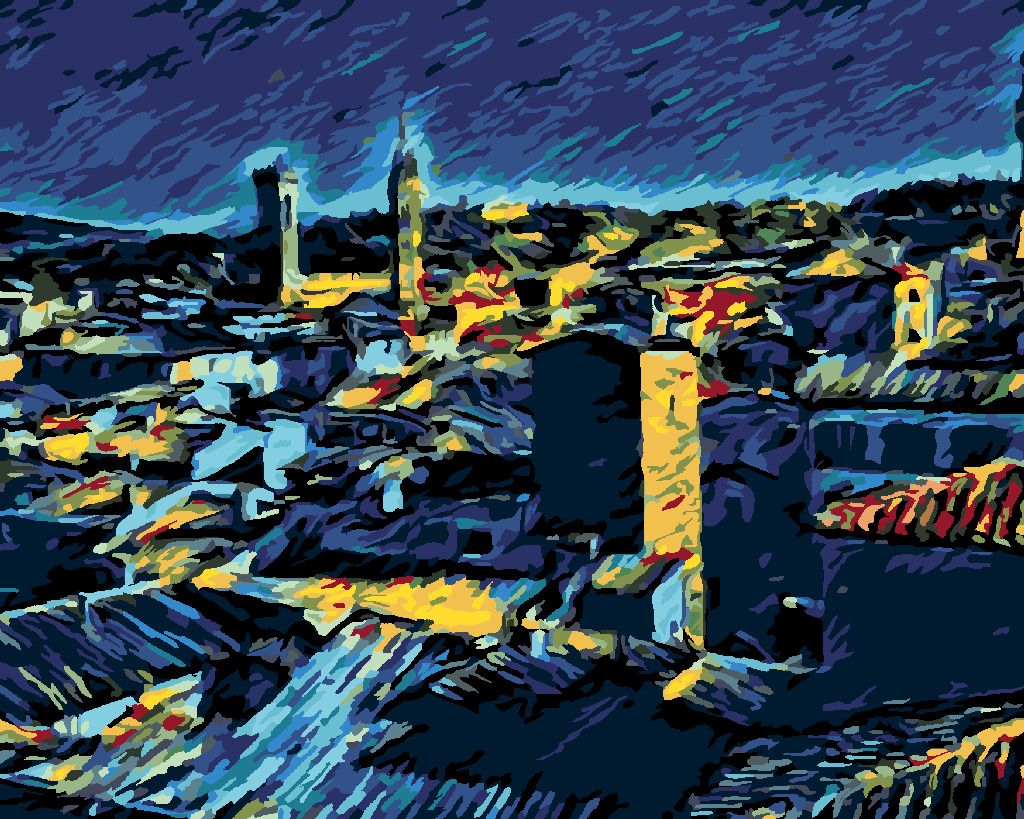 zuty Malování podle čísel - FLORENCE PODLE VAN GOGHA - Rozměr: 40x50 cm, Rámování: Varianta: bez rámu a bez vypnutí plátna - obrázek 8