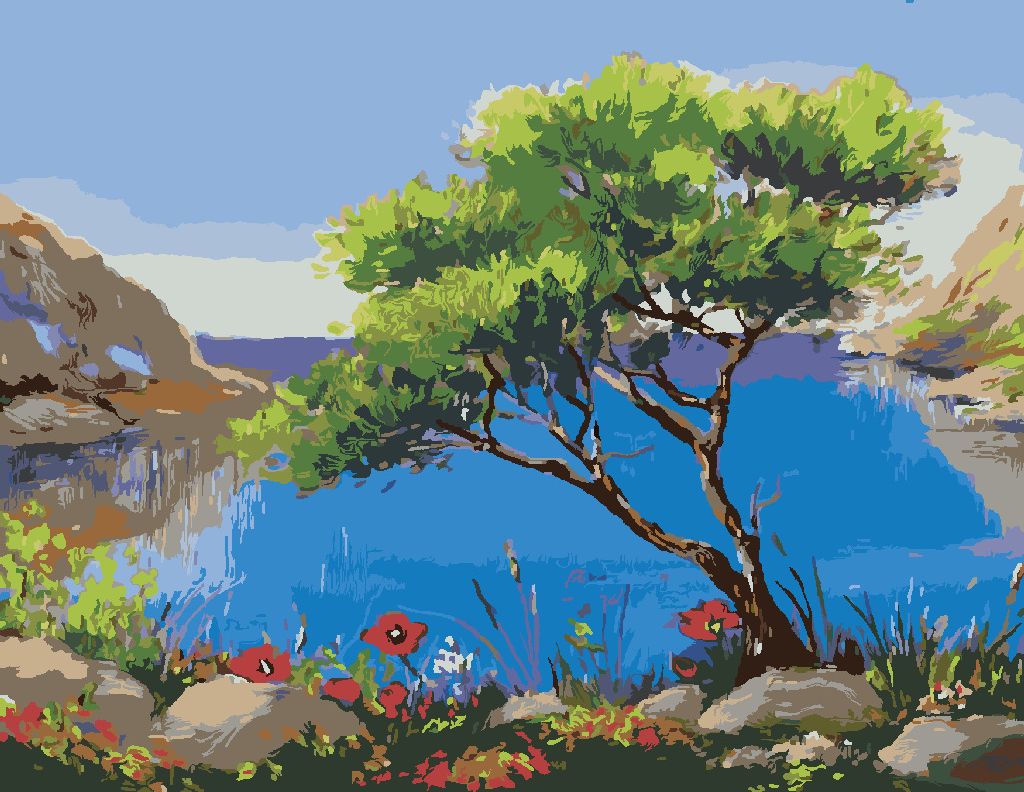 zuty Malování podle čísel - MOŘSKÁ KRAJINA - Rozměr: 40x50 cm, Rámování: Varianta: vypnuté plátno na rám - obrázek 6