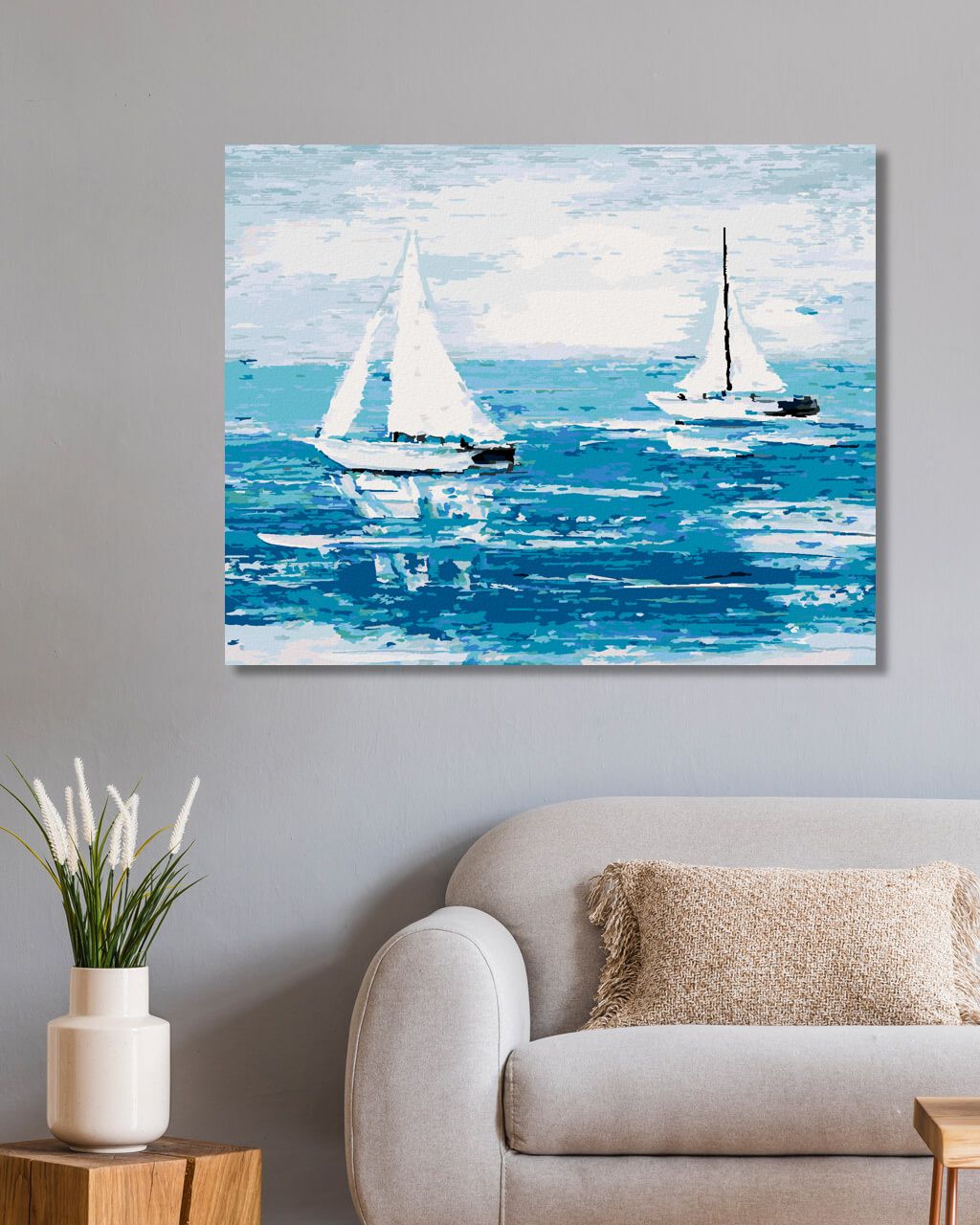 zuty Malování podle čísel - LOĎKY NA MOŘI - Rozměr: 40x50 cm, Rámování: Varianta: vypnuté plátno na rám - obrázek 7