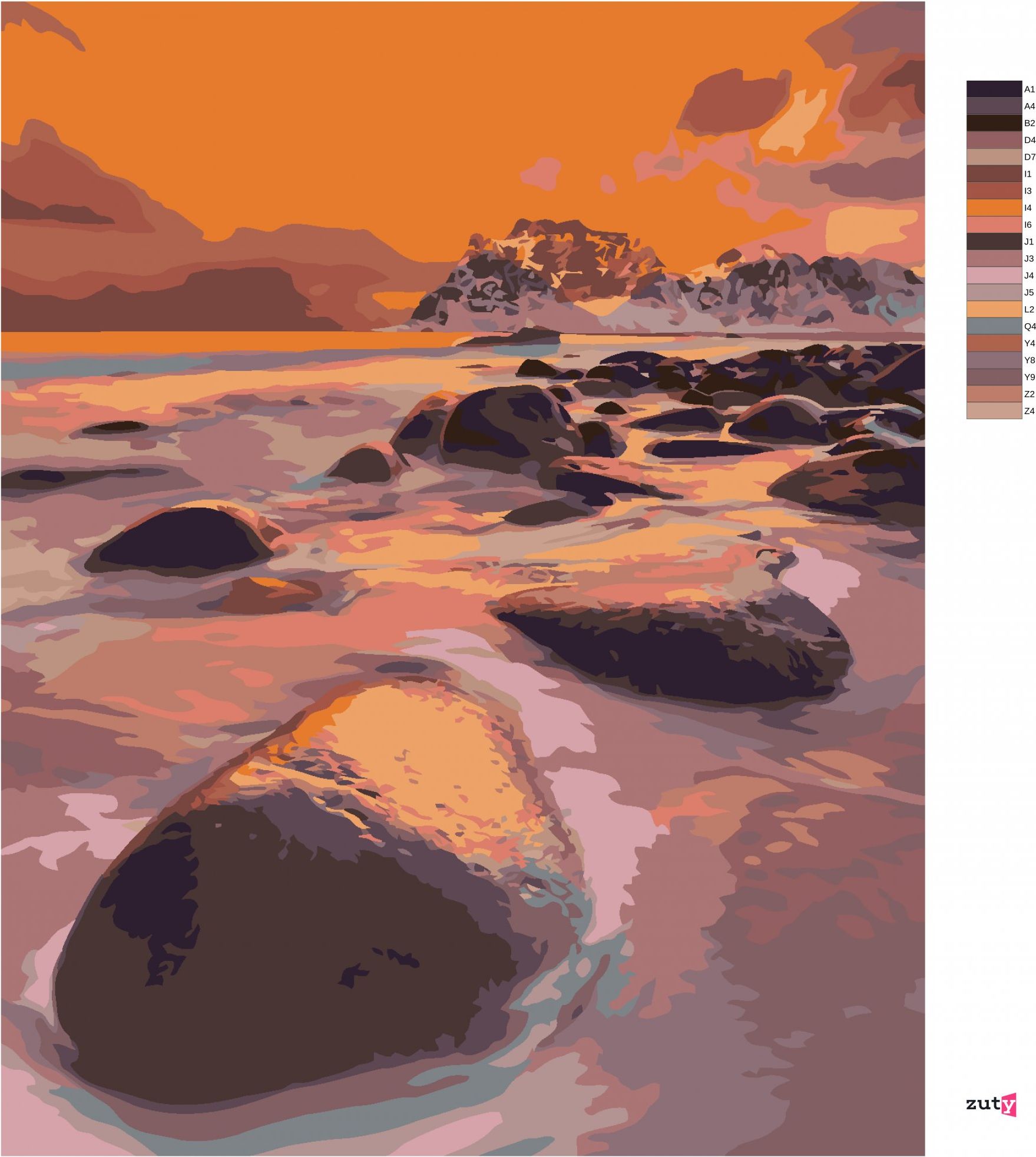 zuty Malování podle čísel - VELKOLEPÉ SVĚTLO PŘI SNĚHOVÉ BOUŘI - Rozměr: 40x50 cm, Rámování: Varianta: bez rámu a bez vypnutí plátna - obrázek 3