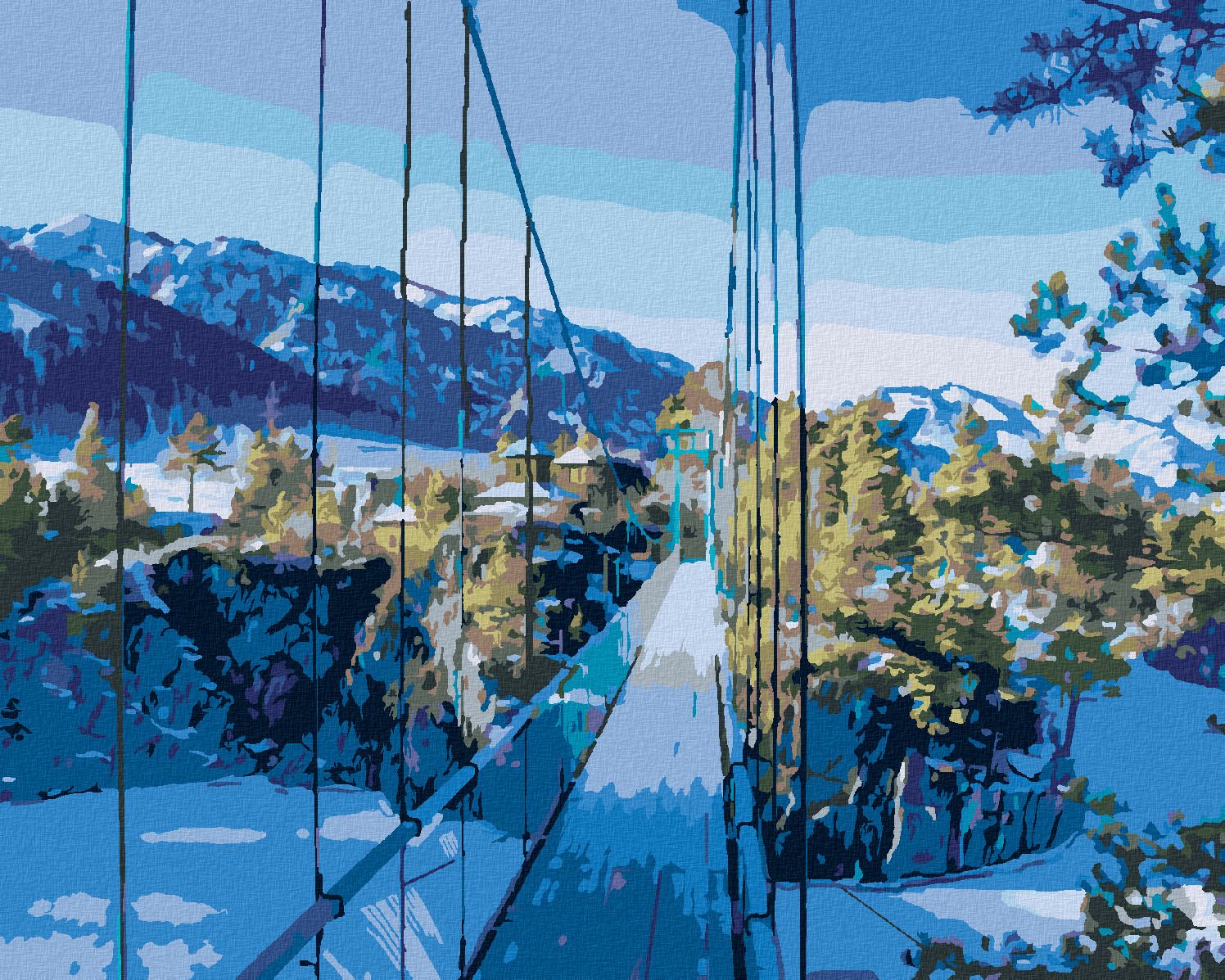 zuty Malování podle čísel - MOST NA OSTROV PATMOS - Rozměr: 40x50 cm, Rámování: Varianta: bez rámu a bez vypnutí plátna - obrázek 1