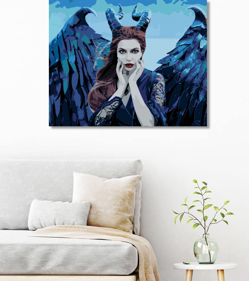 zuty Malování podle čísel - ŽENA ANDĚL DEMÓN - Rozměr: 40x50 cm, Rámování: Varianta: vypnuté plátno na rám - obrázek 3