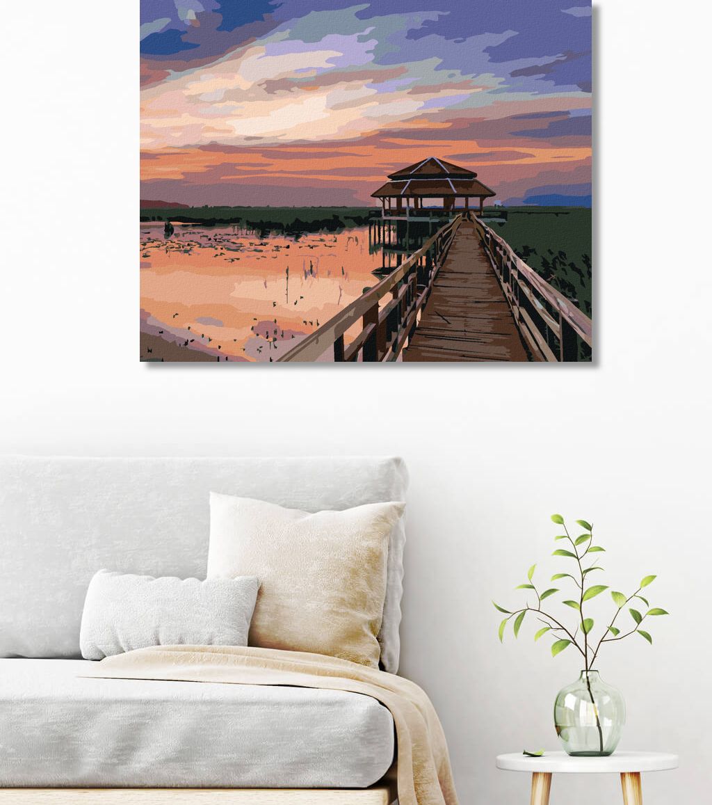 zuty Malování podle čísel - THAJSKÁ KRAJINA - Rozměr: 40x50 cm, Rámování: Varianta: vypnuté plátno na rám - obrázek 6