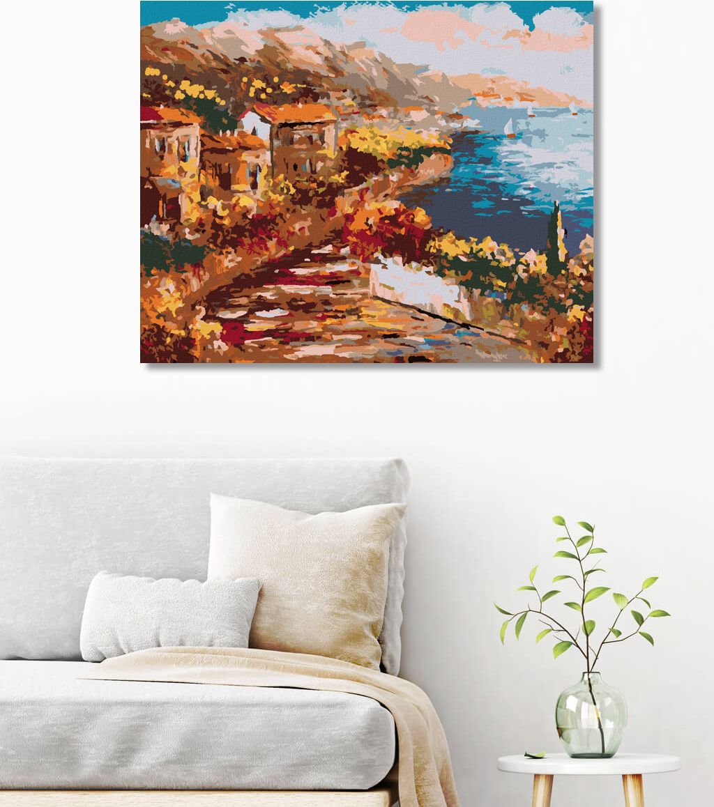 zuty Malování podle čísel - VÝHLED Z ŘECKÉHO PŘISTAVU - Rozměr: 40x50 cm, Rámování: Varianta: bez rámu a bez vypnutí plátna - obrázek 7