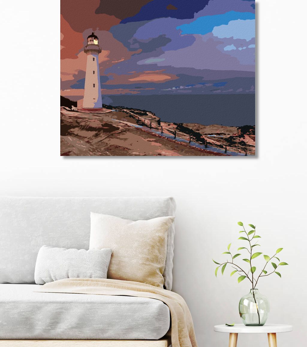 zuty Malování podle čísel - BÍLÝ MAJÁK U MOŘE - Rozměr: 40x50 cm, Rámování: Varianta: vypnuté plátno na rám - obrázek 8