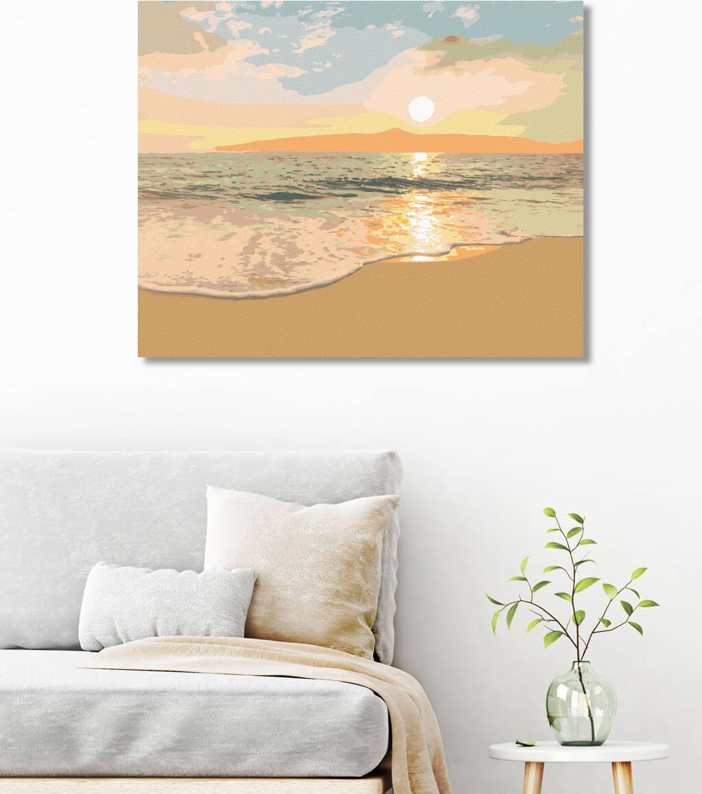zuty Malování podle čísel - KRÁSNÁ PLÁŽ - Rozměr: 40x50 cm, Rámování: Varianta: vypnuté plátno na rám - obrázek 6