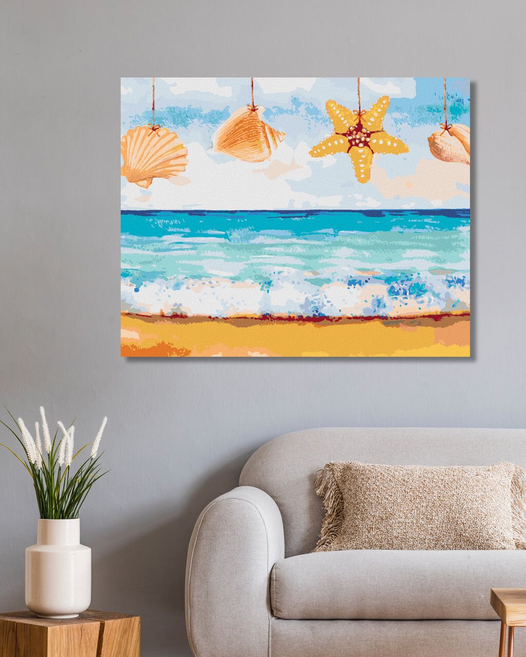 zuty Malování podle čísel - HVĚZDICE A MUŠLE - Rozměr: 40x50 cm, Rámování: Varianta: bez rámu a bez vypnutí plátna - obrázek 7
