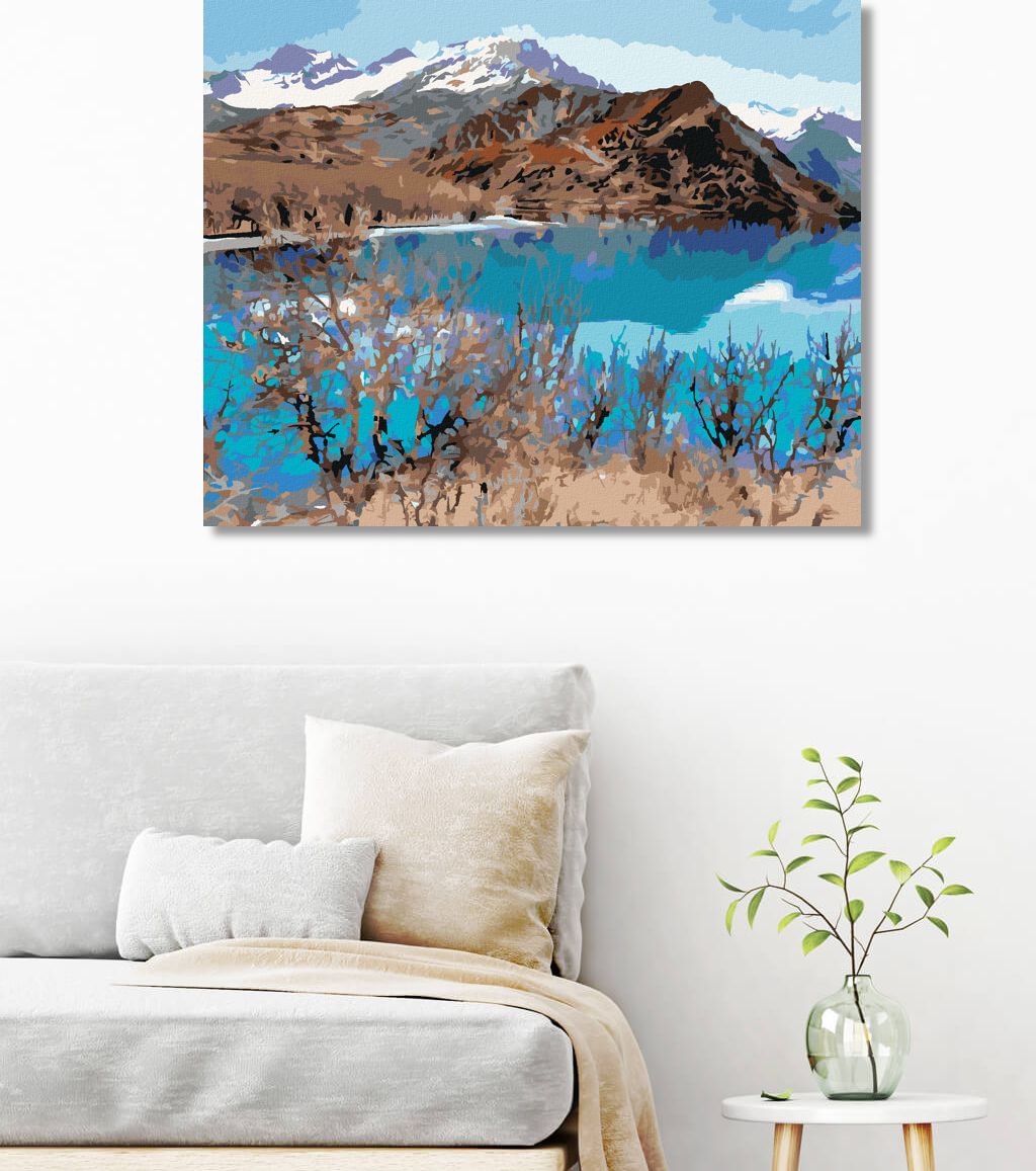 zuty Malování podle čísel - JEZERO ISKANDERKUL - Rozměr: 40x50 cm, Rámování: Varianta: bez rámu a bez vypnutí plátna - obrázek 6