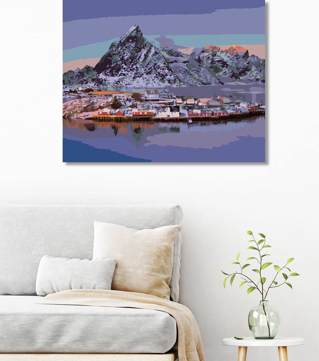 zuty Malování podle čísel - VESNICE REINE - Rozměr: 40x50 cm, Rámování: Varianta: vypnuté plátno na rám - obrázek 8