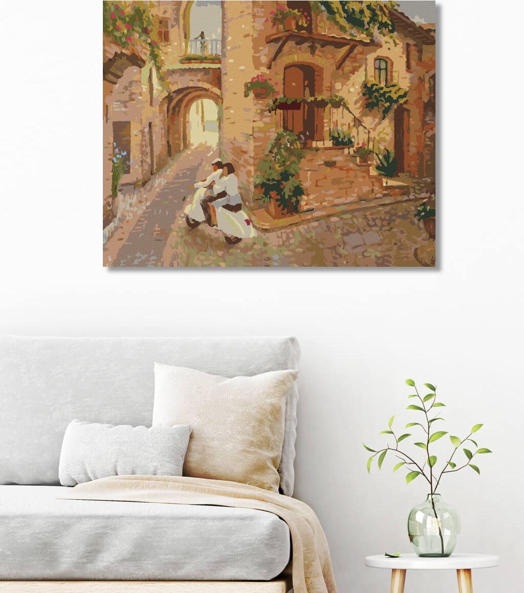 zuty Malování podle čísel - PROJÍŽĎKA PO ITÁLII - Rozměr: 40x50 cm, Rámování: Varianta: vypnuté plátno na rám - obrázek 2
